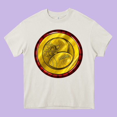 American Football Round Earrings Heavy Core Tee Designed By Bundleandbundleshop