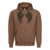 Chestnut leopard camouflage wings Zipper Hoodie - RanaPortraitStore
