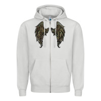 Dove Grey leopard camouflage wings Zipper Hoodie - RanaPortraitStore