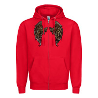 Red leopard camouflage wings Zipper Hoodie - RanaPortraitStore