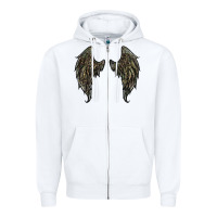 White leopard camouflage wings Zipper Hoodie - RanaPortraitStore