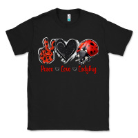 Black Peace Love Ladybug Classic Tee - Jasminsmagicworld