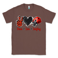 Chestnut Peace Love Ladybug Classic Tee - Jasminsmagicworld