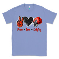 Colony Blue Peace Love Ladybug Classic Tee - Jasminsmagicworld