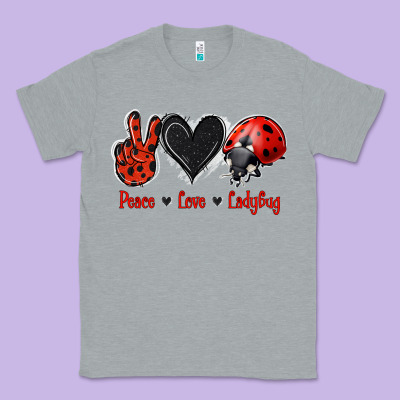 Peace Love Ladybug Classic Tee Designed By Jasminsmagicworld