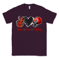 Plum Peace Love Ladybug Classic Tee - Jasminsmagicworld