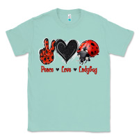 Seafoam Peace Love Ladybug Classic Tee - Jasminsmagicworld