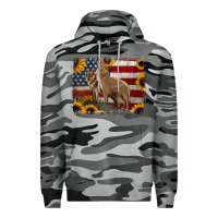 Slate Camo American Wolves with Sunflower Background Png Premium Hoodie - Jasminsmagicworld