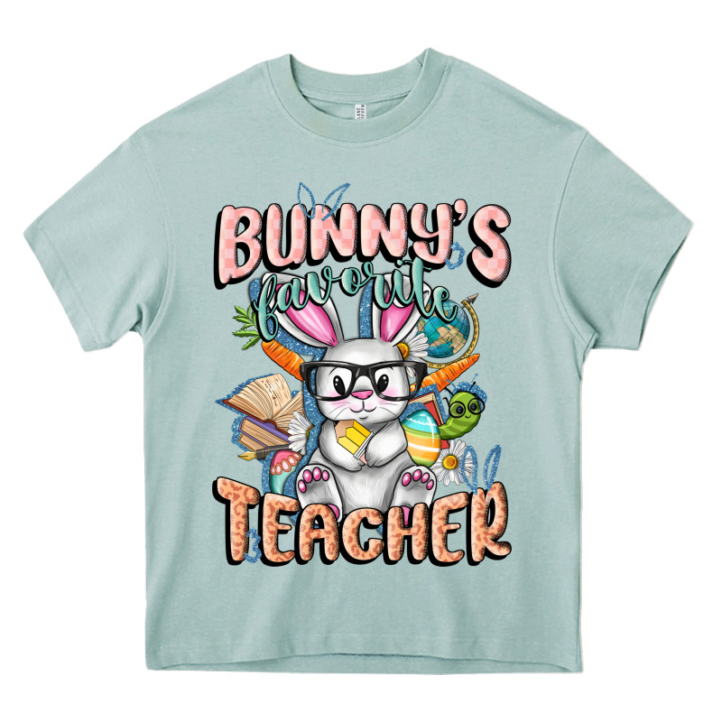 Bunny's Favorite Teacher Easter Day Heavy Core Tee by FaDigitalArtStudio | Teevron