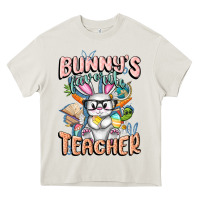 Cream Bunny's Favorite Teacher Easter Day Heavy Core Tee - FaDigitalArtStudio