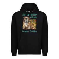 Black life is better with a english bulldog Premium Hoodie - BarkalooDesign