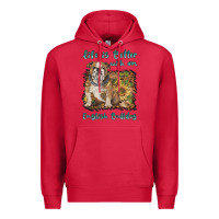 Cardinal life is better with a english bulldog Premium Hoodie - BarkalooDesign