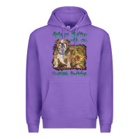 Purple life is better with a english bulldog Premium Hoodie - BarkalooDesign