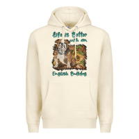 Sandshell life is better with a english bulldog Premium Hoodie - BarkalooDesign