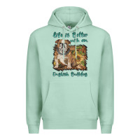 Seafoam life is better with a english bulldog Premium Hoodie - BarkalooDesign