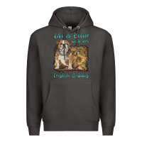 Smoke life is better with a english bulldog Premium Hoodie - BarkalooDesign