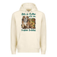 Tofu life is better with a english bulldog Premium Hoodie - BarkalooDesign