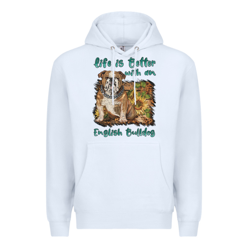 Life Is Better With A English Bulldog Premium Hoodie by BarkalooDesign | Teevron