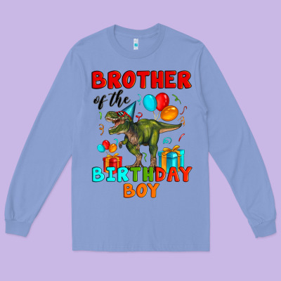 Brother Of The Birthday Boy T Rex Long Sleeve Tee Designed By Artiststas