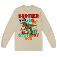 Mushroom brother of the birthday boy t rex Long Sleeve Tee - Artiststas