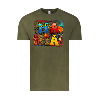 Vintage Olive leopard frame firefighter mama Mother's Day Vintage Tee - LillyAllenDesigns