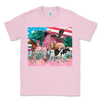 Bubblegum Pink American farm animals tumbler 4th of july Classic Tee - FaDigitalArtStudio