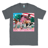 Charcoal Heather American farm animals tumbler 4th of july Classic Tee - FaDigitalArtStudio