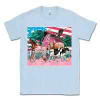 Dusty Blue American farm animals tumbler 4th of july Classic Tee - FaDigitalArtStudio