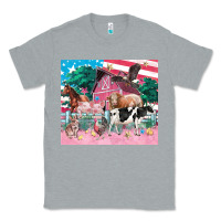Heather Grey American farm animals tumbler 4th of july Classic Tee - FaDigitalArtStudio