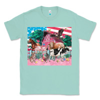 Seafoam American farm animals tumbler 4th of july Classic Tee - FaDigitalArtStudio