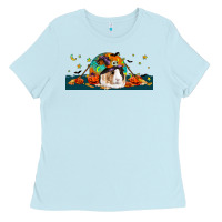 Baby Blue Halloween Guinea Pig Ladies Tee - LillyAllenDesigns