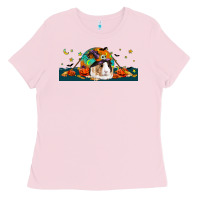 Bubblegum Pink Halloween Guinea Pig Ladies Tee - LillyAllenDesigns