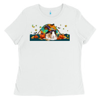 White Halloween Guinea Pig Ladies Tee - LillyAllenDesigns