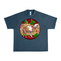 Midnight Navy Nubian Goat Christmas Urban Heavy Tee - LillyAllenDesigns