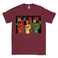 Burgundy black independence day juneteenth Classic Tee - BarkalooDesign