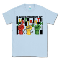 Dusty Blue black independence day juneteenth Classic Tee - BarkalooDesign