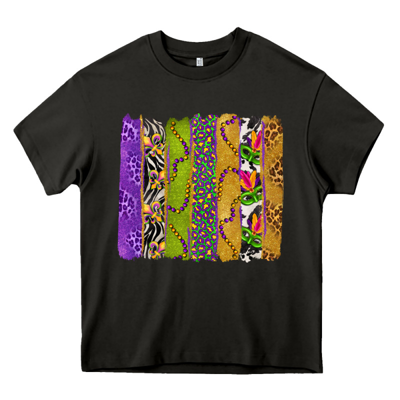 Mardi Gras Brushstrokes Heavy Core Tee by BundleAndBundleShop | Teevron