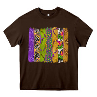 Chocolate Brown Mardi Gras Brushstrokes Heavy Core Tee - BundleAndBundleShop