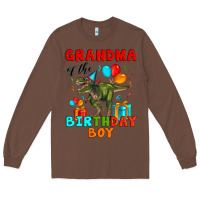 Chestnut grandma of the birthday boy t rex Long Sleeve Tee - Artiststas
