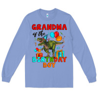 Colony Blue grandma of the birthday boy t rex Long Sleeve Tee - Artiststas