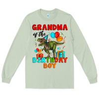 Matcha grandma of the birthday boy t rex Long Sleeve Tee - Artiststas
