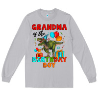 Moon Dust grandma of the birthday boy t rex Long Sleeve Tee - Artiststas