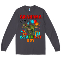 Smoke grandma of the birthday boy t rex Long Sleeve Tee - Artiststas