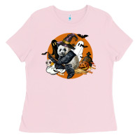 Bubblegum Pink panda hallowen Ladies Tee - LillyAllenDesigns