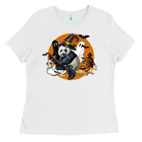 White panda hallowen Ladies Tee - LillyAllenDesigns