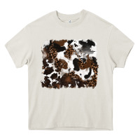 Cream leopard cowhide background Heavy Core Tee - RanaPortraitStore
