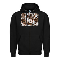 Black cowhide leopard background Zipper Hoodie - RanaPortraitStore