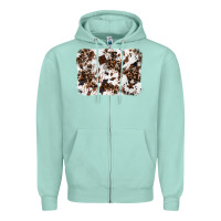 Seafoam cowhide leopard background Zipper Hoodie - RanaPortraitStore