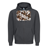 Smoke cowhide leopard background Zipper Hoodie - RanaPortraitStore