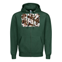 Sports Green cowhide leopard background Zipper Hoodie - RanaPortraitStore